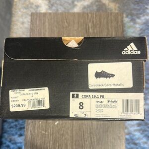 Adidas Copa 19.1 FG Soccer Cleats - Men’s Size 8 - Black (Brand New with Tags)